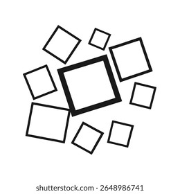 Floating Mosaic Style Blank Frame Vector Collection