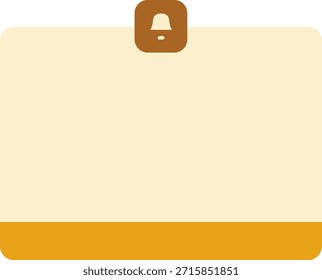 Floating notification box with bell symbol