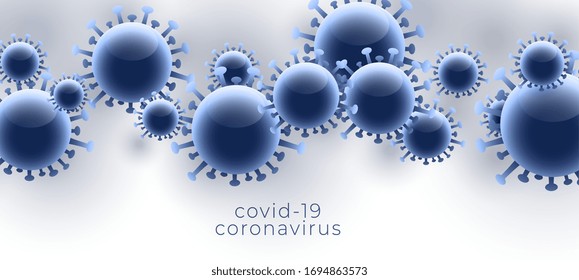 floating novel coronavirus covid-19 spread banner design