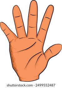 floating palm with five fingers