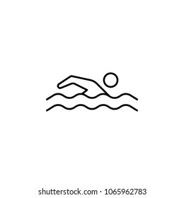 floating person icon. Element of simple icon for websites, web design, mobile app, info graphics. Thin line icon for website design and development, app development  on white background