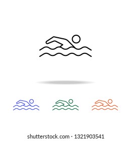 floating person icon. Elements of simple web icon in multi color. Premium quality graphic design icon. Simple icon for websites, web design, mobile app, info graphics