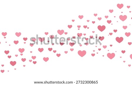 Floating Pink Hearts for Romantic Occasions