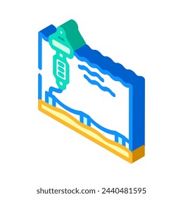 floating platform tidal power isometric icon vector. floating platform tidal power sign. isolated symbol illustration