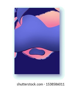 Floating presentation bubbles. Set of modern high quality vector announcements. Liquid shape prints.