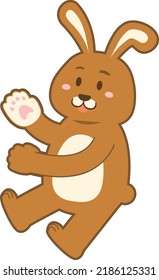 Floating rabbit (brown), year of the rabbit, 2023