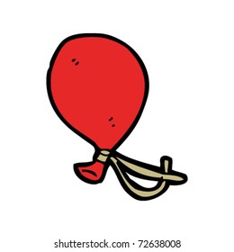 schwimmender roter Ballonkartoon