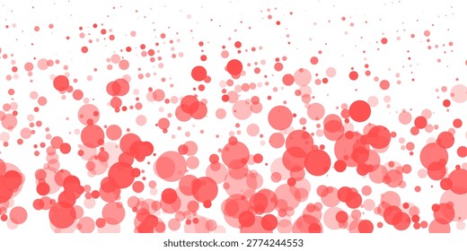 Floating red dots and circles forming abstract composition on light backdrop. Minimal and vibrant design suitable for digital, print, and creative use.