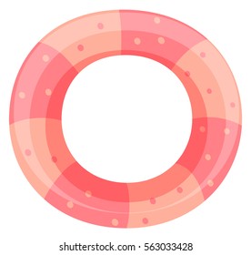 Schwimmring auf rosafarbener Farbgrafik