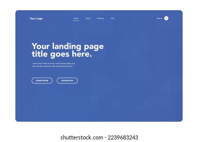 Floating Shapes Landing Page Vectorart