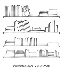 Floating shelves wall storage, wall mounted bookshelf, kitchen rack illustration.