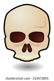 Floating skull vector