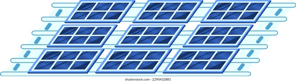 Floating Solar Cell Sun Sunlight Energy Power Technology Innovation Resource Flat design