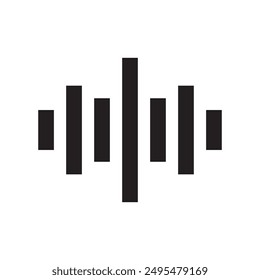 floating sound wave, bar, or visualization vector graphic design template.