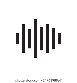 floating sound wave, bar, or visualization vector graphic design template.