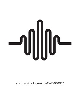 floating sound wave, bar, or visualization vector graphic design template.