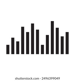 Grafikdesign-Vorlage für schwebende Klangwellen, Balken oder Visualisierungsvektoren.