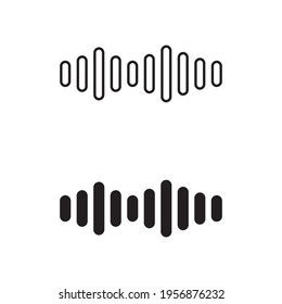 floating sound wave. music equalizer icon