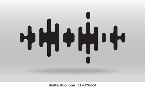 floating sound wave vector icon