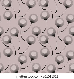 floating stylized feathers seamless tile in ivory shades