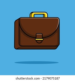 Floating Suitcase Cartoon Vector Icon Illustration. Business Object Flat Cartoon Concept