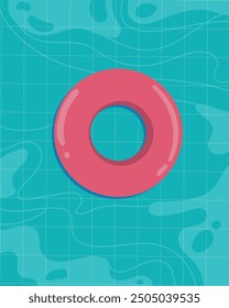 floating swimming ring in the pool