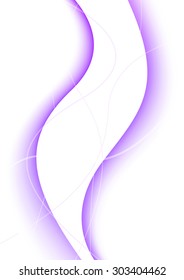 floating violet curves forming light abstract background. vector illustration
