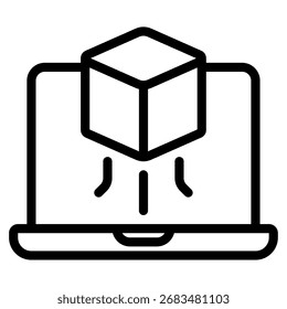 Um objeto virtual flutuante que lembra um dispositivo elegante e futurista.