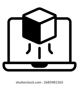 Um objeto virtual flutuante que lembra um dispositivo elegante e futurista.