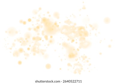 Floating Yellow Light Particles with Bright Glow Effect for Festive Decoration, Fantasy or Dream Design