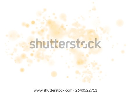 Floating Yellow Light Particles with Bright Glow Effect for Festive Decoration, Fantasy or Dream Design