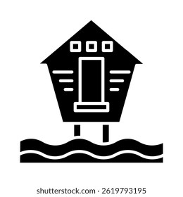 Floatingbungalow Icon Element For Design