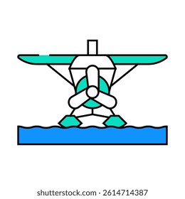 floatplane airplane aircraft line icon vector. floatplane airplane aircraft sign. isolated symbol illustration