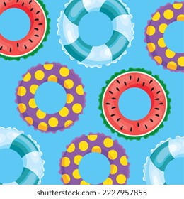 floats inflatables rings pattern background