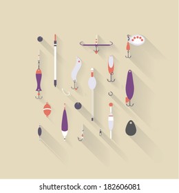 Floats and lures.