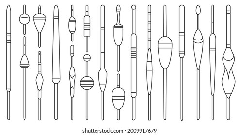 Schwimmt das Vektorsymbol. Einziger Kontursatz-Symbol für Fischerei.Vektorgrafik schwimmt auf weißem Hintergrund .