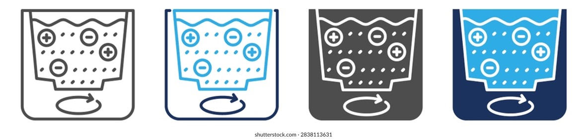 flocculation icon set multi concept