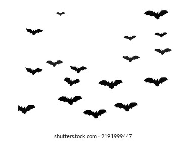 flock of bats vector icon