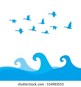 Flock of birds