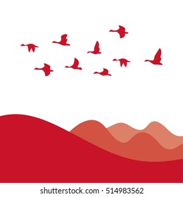 Flock of birds