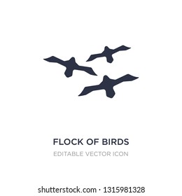 flock of birds icon on white background. Simple element illustration from Animals concept. flock of birds icon symbol design.