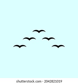 Flock of birds in the sky