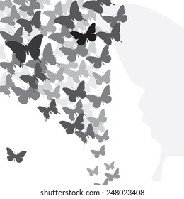 a flock of butterflies