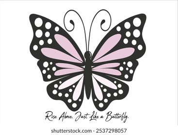 design desenhado à mão borboleta rosa