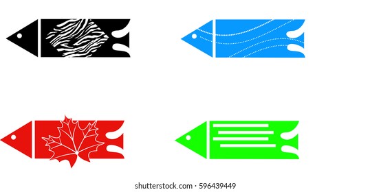 A flock of colored fishes