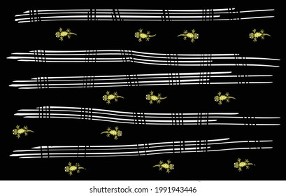 A flock of lizards lined up parallel