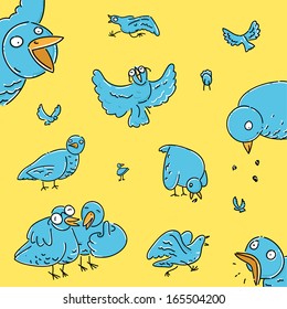 Flock of pigeons