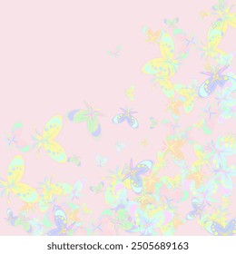 flock of pink butterflies isolated against a white background.  Butterflies scatter from the circle. 