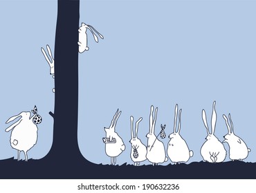 flock of rabbits 2