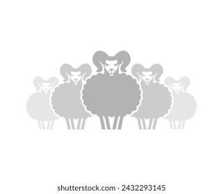 Flock sheep sign icon. Farm animals symbol